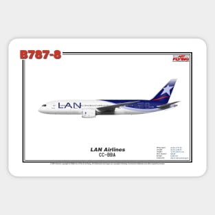 Boeing B787-8 - LAN Airlines (Art Print) Sticker